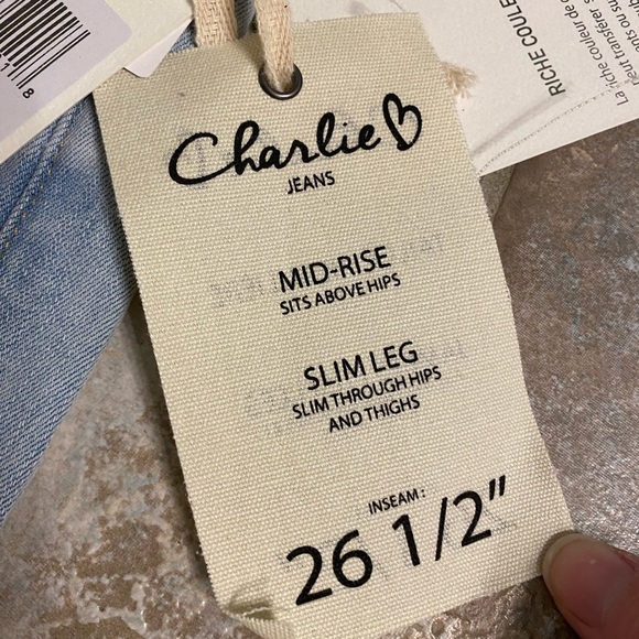 Charlie B Cropped and Cuffed Pants. Soft Fabric. Light Wash. - Picture 6 of 14